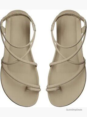 Strappy Flat Sandals Open Toe Ankle Strap Summer Beach Thong Slides
